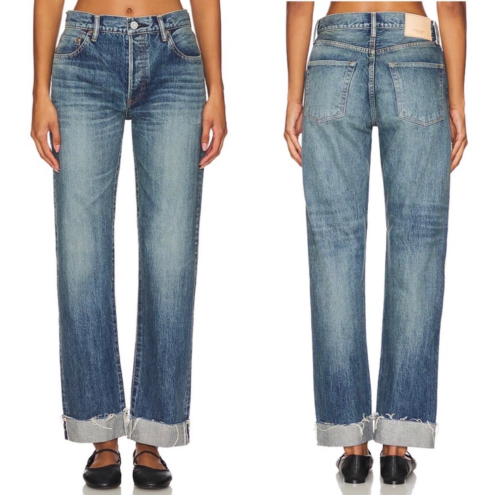 NWT Moussy Hopewell Straight Jean in Dark Blue